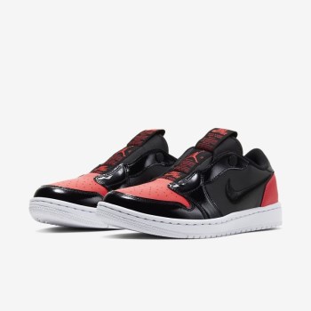 Nike Air Jordan 1 Retro Low Slip - Női Jordan Cipő - Világos Piros/Fehér/Fekete